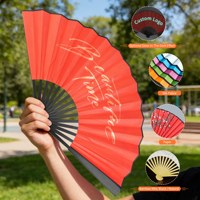 Éventails de mariage traditionnels en bois, éventails pliants vintage chinois et japonais en bambou, éventails portables pour fêtes et baptêmes, cadeau décoratif, faible MOQ