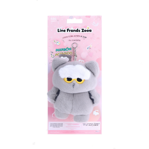 Line Friends Zoa Mini Flush Key <b>Ring</b> G-Dragon Zoa Keychain K-POP Zo&Friends Zoa Plush <b>Keyring</b> Grey - Product Image 3