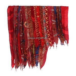 2026 New <b>Vintage</b> Fashion Indian <b>Silk</b> Dupatta 15 Strip Multi-Color Reversible <b>Scarf</b> Long Sari Patches Gift Direct Manufacturer - Product Image 5