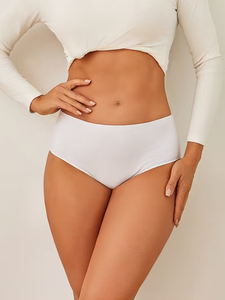 Women's High-Rise Basic Solid Boxer Briefs 1pc Spandex/Cotton Knitted Underwear Everyday Comfortable Made in Bangladesh - Product Image 2