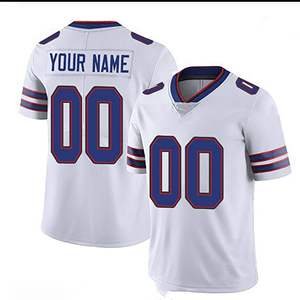 Uniforme de football américain personnalisé à dégradé, maillot de haute qualité avec broderie, respirant, bleu royal, col en V, chemises de rugby - Product Image 5