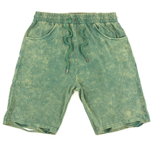 Pantalones Cortos Bermuda Casuales para Hombre, Color Azul Claro, de Algodón, con Cordón en la Cintura, Bolsillos, Tejido Transpirable, Corte Medio, Nuevos - Product Image 1