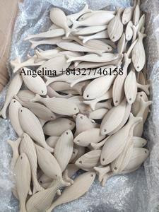 Décorations de poissons en bois en gros : Blancs non finis, art mural côtier, figurine de saumon sculptée à la main et jeu de pêche magnétique. - Product Image 4