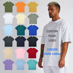 เสื้อยืดผู้ชายสำหรับทุกเพศเสื้อยืดโอเวอร์ไซส์ผ้าคอตตอนพิมพ์ลายปักออกแบบได้ตามต้องการ - Product Image 2