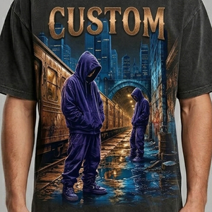 Camiseta personalizada 100% algodón con estampado gráfico, estilo vintage, manga corta, camiseta de calidad premium para uso cómodo unisex. - Product Image 6