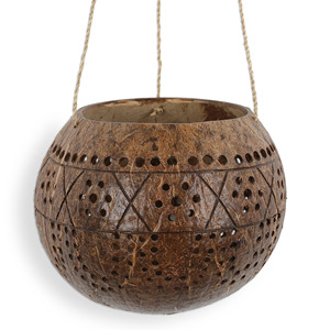 Handcrafted coconut shell <b>pot</b> orchid <b>succulent</b> hanging <b>pots</b> discount deal garden decor planter - Product Image 4