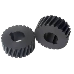 Engrenages hélicoïdaux de qualité supérieure en plastique noir, probablement en polyoxyméthylène, sont utilisés pour la transmission. - Product Image 1