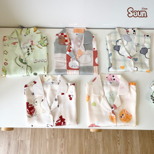 Ensemble de pyjama en viscose à manches longues pour filles SeunKids, imprimé de dessins animés, prix d'usine, Vietnam - Product Image 6