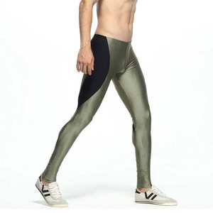 Leggings de sport pour hommes, écologiques, extensibles, compressifs, pour la gym, impression personnalisée, vente en gros - Product Image 5