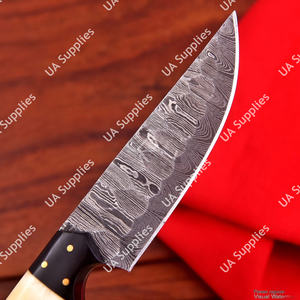 Cuchillos de Cocina Hechos a Mano de Acero de Damasco, Hoja Entera, Ligeros, Ambidiestros, Acabado Cepillado, 4.5 Pulgadas, para Uso Diario, Restaurantes, Cocina al Aire Libre y Barbacoa - Product Image 4