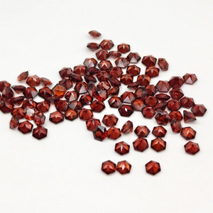 Pierre précieuse grenat du Mozambique de qualité supérieure, pierre naturelle à facettes, coupe hexagonale pour la création de bijoux - Product Image 3