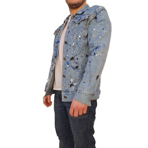 Chaqueta Vaquera Casual Vintage Personalizada Nueva de Gran Venta con Capucha, Diseño Desgastado, Lavado Ácido y Ecológica - Product Image 1