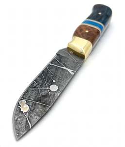 Outil utilitaire fixe robuste sur mesure avec poignée en laiton poli et manche en composite Burl - Product Image 5