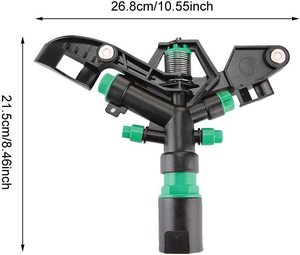 Boquilla de Riego Oscilante de Plástico con Cuatro Salidas, Aspersor Agrícola Automático Giratorio para Riego por Aspersión - Product Image 2