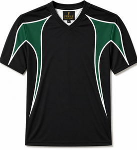 Custom FURAT LEATHERS Sports T-<b>Shirt</b> Heat-Transfer Printed Front Dry Fit <b>Geometric</b> Moisture Wicking 140g Polyester V-neck Short - Product Image 3