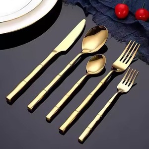 Ensemble de couverts en métal de qualité supérieure, cuillère, fourchette, couteau, accessoires de cuisine élégants - Product Image 4