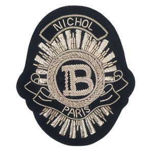 Handmade Embroidered Custom Made Bullion Wire Royal <b>Crown</b> Patches 3D Embroidery Golden &<b>Silver</b> Fashion Badges For Uniform - Product Image 2