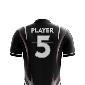 Uniforme de football à manches courtes 100% polyester, séchage rapide, extensible, antibactérien, respirant, services OEM, entraînement de football - Product Image 6