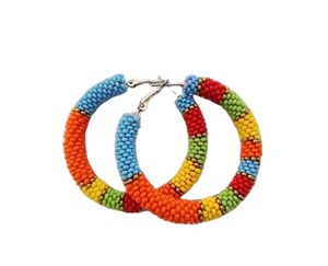 Pendientes de aro de lujo con colgantes redondos con cuentas para damas, última tendencia, pendientes redondos con cuentas, ropa de fiesta, regalo para mujer y Niña - Product Image 1