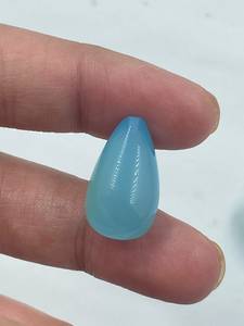 Piedra preciosa de Calcedonia Azul Natural de Alta Calidad, Corte en Forma de Lágrima, 31.67 Quilates, 2 Piezas para la Fabricación de Joyas - Product Image 2