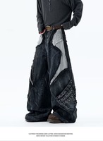 Pantalon cargo en jean multi-poches pour homme, style gothique vintage, coupe ample, respirant, pour l'hiver et le printemps, tissé, robuste, vêtement de travail, vente en gros