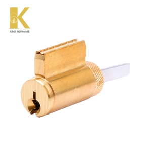 Cylindre de serrure KIK en laiton de 32 mm personnalisé avec rainure pour clé SC, laiton satiné, accessoires en option disponibles - Product Image 6