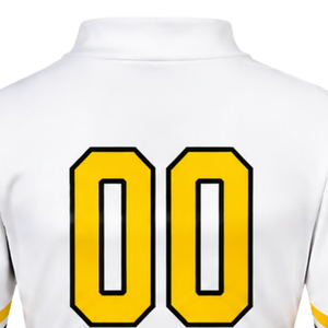Yellow White Sublimated Cheer <b>Long</b> Sleeve Uniform Set <b>Pleated</b> <b>Skirt</b> Team Athletic Sportswear Training Practice Performance - Product Image 5