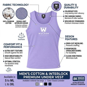 Camiseta Interior sin Mangas de Algodón Ligero para Hombre, Ideal para Uso Diario, Viajes de Verano y Ropa Cómoda para el Hogar - Product Image 6
