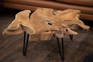 Mesa de Centro Wayon de Diseño Moderno y Ecológico con Tapa de Mármol y Base de Madera, Garantía de 5 Años para Muebles Pequeños - Product Image 2