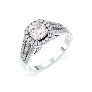Anillos de Diamantes Cultivados en Laboratorio CVD REYES, Gran Venta, para Mujer, Lujosos, Oro Blanco de 14K y 18K, Anillo de Compromiso, Joyería Fina - Product Image 2