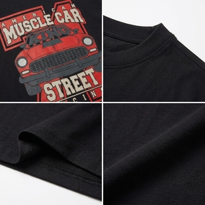 Camiseta de Manga Corta con Cuello Redondo para Hombre, Negra, Casual, Corte Regular, Felpa, Ecológica, Transpirable, de Secado Rápido - Product Image 6