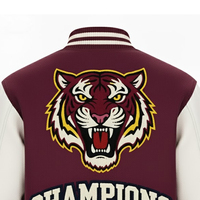 Veste universitaire d'hiver en chenille brodée de haute qualité pour hommes, logo sur le devant, couleur personnalisée, logo personnalisé - Écologique et respirante