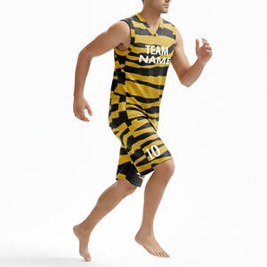 Uniforme de basket-ball de bonne qualité, séchage rapide, uniforme de basket-ball pour hommes, short à manches courtes, uniforme d'équipe de basket-ball - Product Image 5