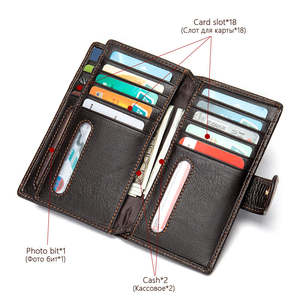 Cartera de Moda con Clip para Billetes y Tarjetero, Personalizable con Logotipo, para Hombre, de Cuero Genuino, Diseño de Diseñador - Product Image 4