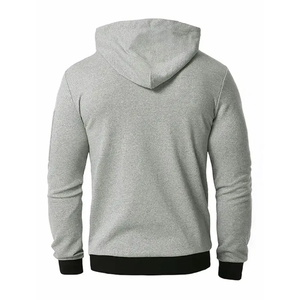 Sweat-shirt court à capuche zippé respirant et écologique pour femme, en coton épais sans cordon, idéal automne-hiver - Product Image 2
