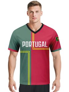 Camiseta de Fútbol de Portugal para Hombre, Cuello en V, Manga Corta, Sublimada, Transpirable, de Poliéster, Ajuste Regular para Adultos, Camiseta de Fanáticos - Product Image 4
