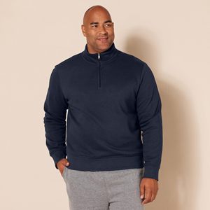 Mens Quarter <b>Zip</b> <b>Hooded</b> Sweatshirt Knitted Fleece Pullover Sweatshirt Custom Logo Winter Casual Wear - Product Image 6