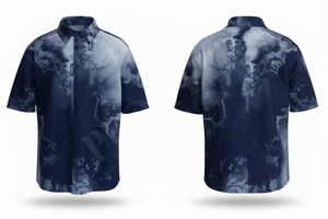 Fashionable Stylish Streetwear Tie Dye Custom Printed Design Short Sleeve <b>Dress</b> Shirt for <b>Men</b> Trendy Casual Summer Wear Shirts - Product Image 5