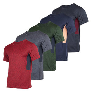 T-shirts respirants, légers, anti-plis, personnalisés OEM pour hommes, en polyester/coton, à manches courtes, coupe classique, surdimensionnés - Product Image 1