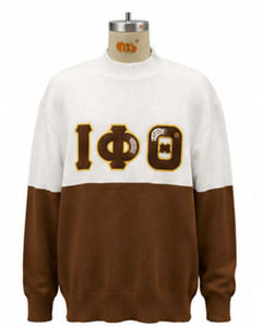Pull personnalisé en coton brodé Alpha, respirant, pour femme, style universitaire grec Alcorn Omega Phi, idéal pour l'hiver - Product Image 5