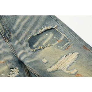 Jean en denim surdimensionné déchiré ultra-doux, respirant, écologique, brodé, pour femme, en tissu de qualité supérieure, séchage rapide - Product Image 4