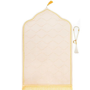 Tapis de prière Jaenamaz au design moderne, tapis islamiques en soie, mousse et laine, impression par sublimation, broderie, tapis de prière quotidiens pour mosquée - Product Image 1