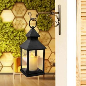 Vintage Metal <b>Lantern</b> Candle Holder with Glass Panels Hanging Ring Decorative <b>Tealight</b> <b>Lantern</b> for Home Decor - Product Image 5