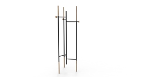 Modern Metal Standing Hanger Coat <b>Rack</b> for Living Room and Apartment - Product Image 2