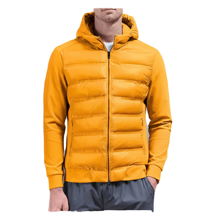 Veste matelassée hybride personnalisée pour homme, manteau d'hiver léger et isolé, veste d'extérieur chaude coupe-vent, vêtements de sport en gros - Product Image 6