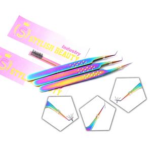 แหนบต่อขนตาทำมือ หลายสี สำหรับมืออาชีพ อุปกรณ์ต่อขนตา แหนบสแตนเลส ผู้ผลิต OEM ODM - Product Image 3