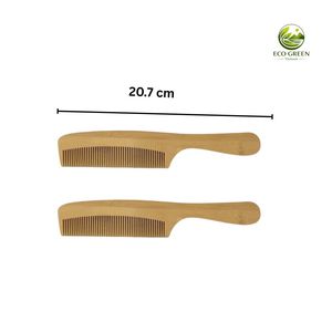 Peigne à cheveux en bambou naturel, brosse démêlante, peigne écologique et durable pour les soins des cheveux, grand modèle classique, vente en gros directe d'usine - Product Image 1