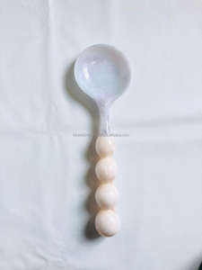 Top Selling Luxury Design Resin Salad Servers Set Baby <b>Pink</b> and Green Colors Manufactured Salad <b>Tools</b> - Product Image 4