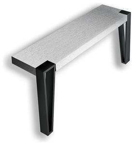 Table console moderne en fer avec cadre rectangulaire et intérieur foncé contrastant pour mobilier de salon d'hôtel - Product Image 4