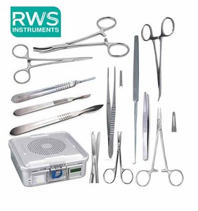 ชุดเครื่องมือผ่าตัดทางนรีเวชวิทยา RWS INSTRUMENTS ทำจากสแตนเลส พร้อมถาดใส่เครื่องมือ กล่องจ่ายไฟแบบแมนนวล ชุดเครื่องมือตัดหลอดเลือดดำ ได้รับมาตรฐาน CE - Product Image 1